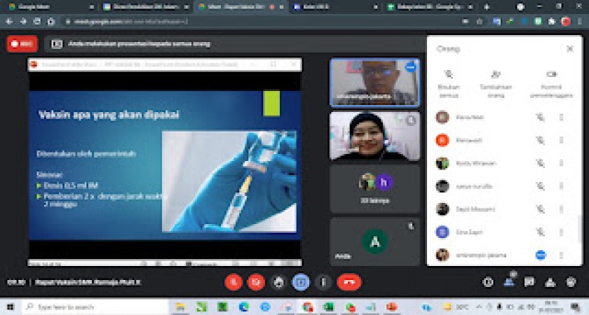 Rapat sosialisasi Vaksinasi Covid 19- DARING